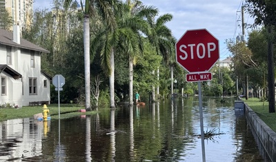 calles inundadas huracan milton florida