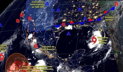 baja presion depresion tormenta tropical caribe pacifico