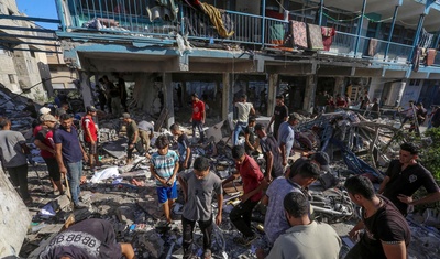 ataque aereo refugio palestinos