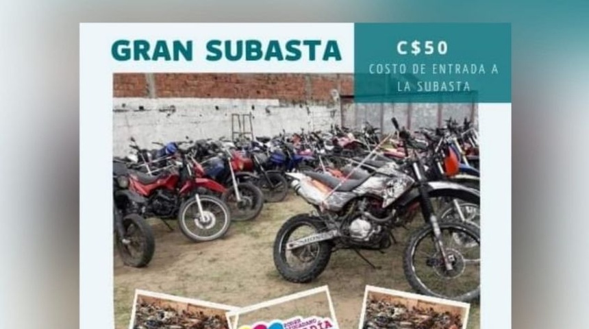 subasta motos puerto cabezas