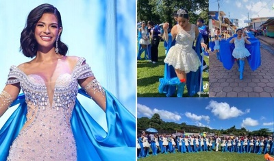 estudiantes rinden homenaje sheynnis palacios fiestas patrias nicaragua