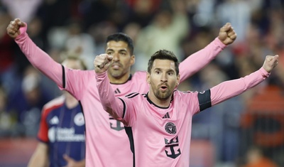 lionel messi junto luis suarez inter miami