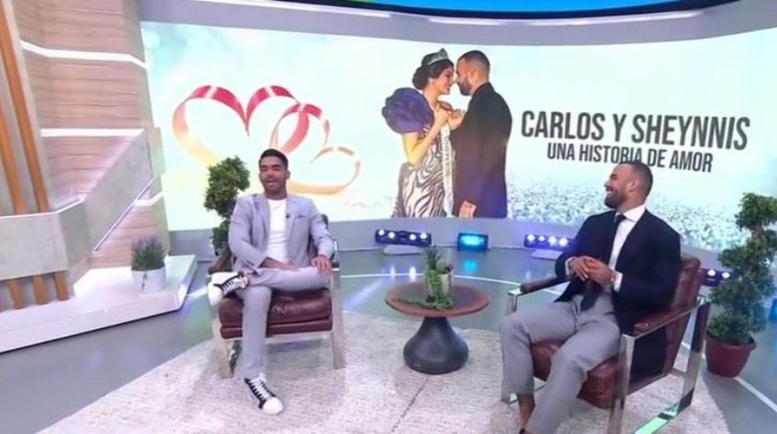 carlos gomez novio sheynnis palacios entrevista telemundo