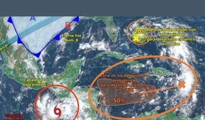 Tormenta Tropical Pilar en Pacífico y posible ciclón en Mar Caribe.