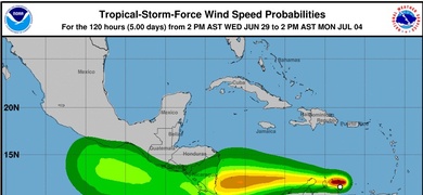 desplazamiento tormenta tropical nicaragua