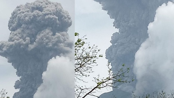 registran fuerte explosion de volcan concepcion ometepe