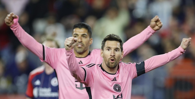 lionel messi junto luis suarez inter miami