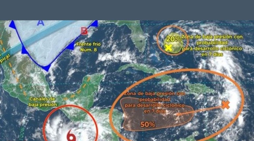 Tormenta Tropical Pilar en Pacífico y posible ciclón en Mar Caribe.