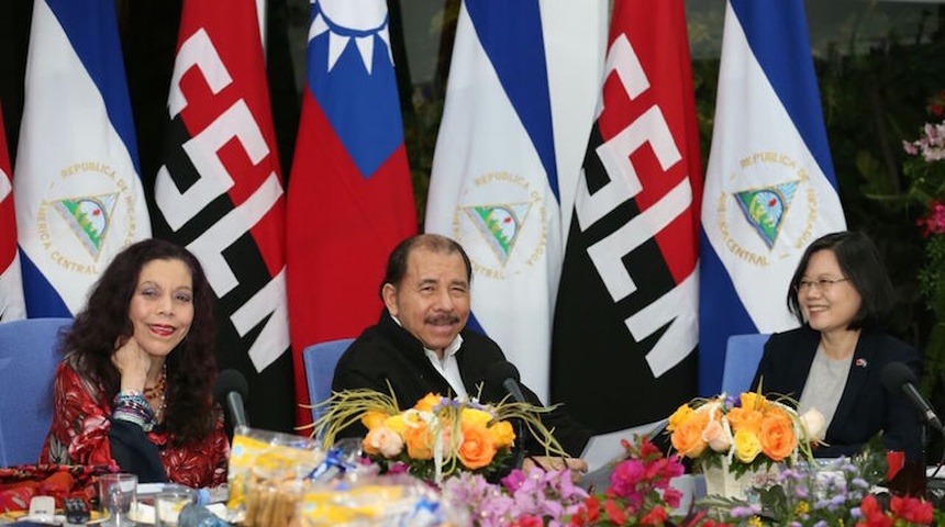 taiwan dice Daniel ortega dictador oportunista