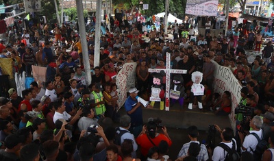 migrantes protestan sur mexico