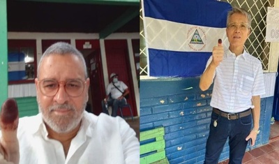 mauricio funes y jaime wu dedo manchado elecciones nicaragua