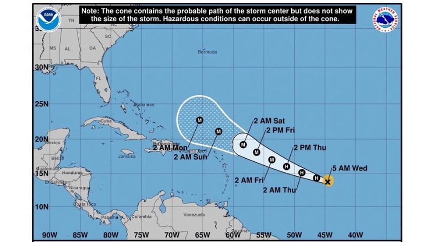 tormenta tropical lee huracan atlantico