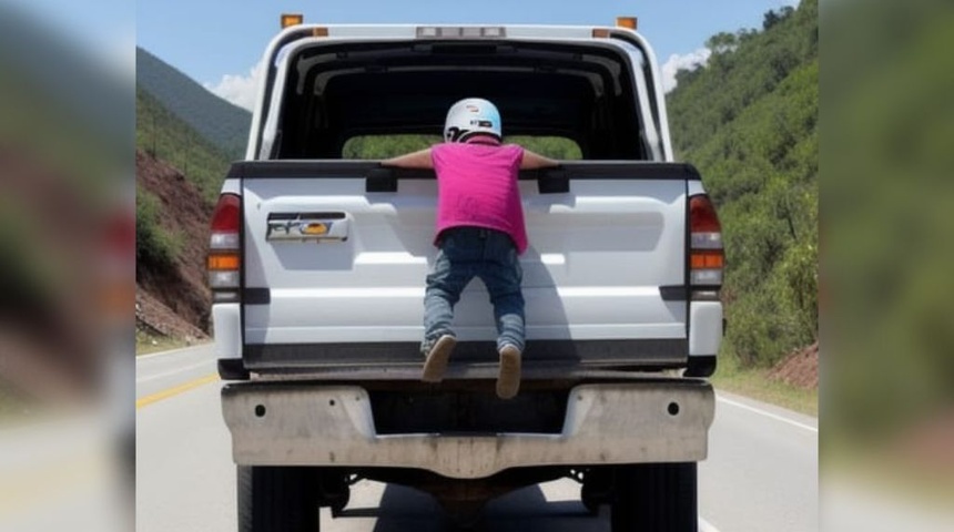 nino guindado en camioneta nicaragua