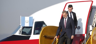 rey felipe vi espana aterriza guatemala