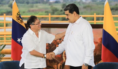 reunion entre petro y maduro