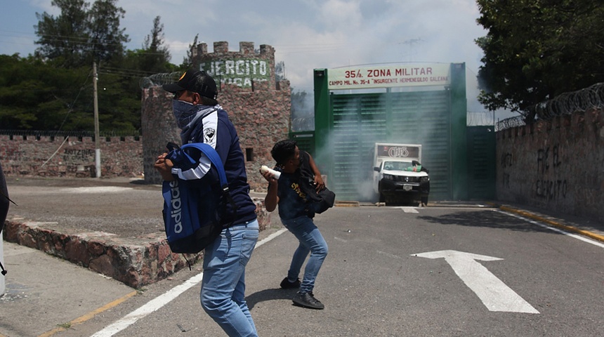 estudiantes protestas contra ejercito nicaragua