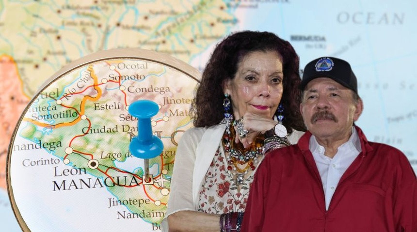 mapa de nicaragua con ortega murillo