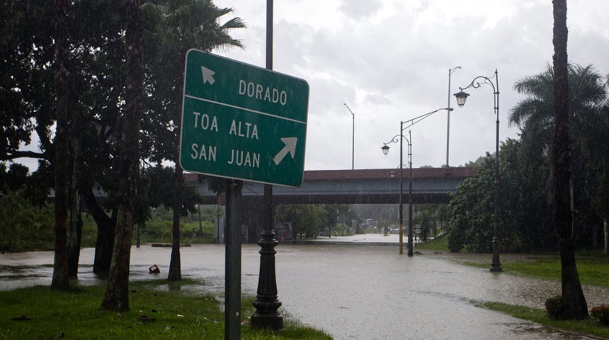 calles inundadas huracan ernesto puerto rico