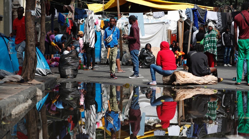 migrantes campamento mexico