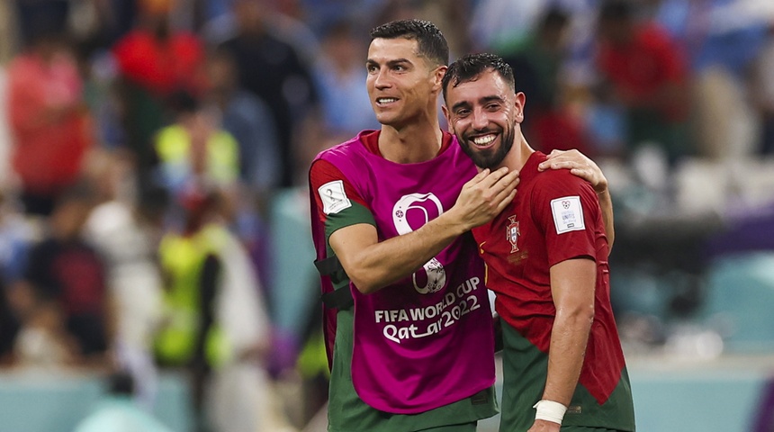 cristiano ronaldo y bruno fernandez portugal