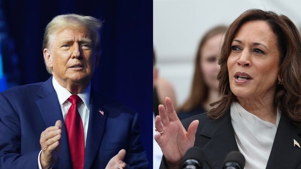 donald trump kamala harris fotos picture