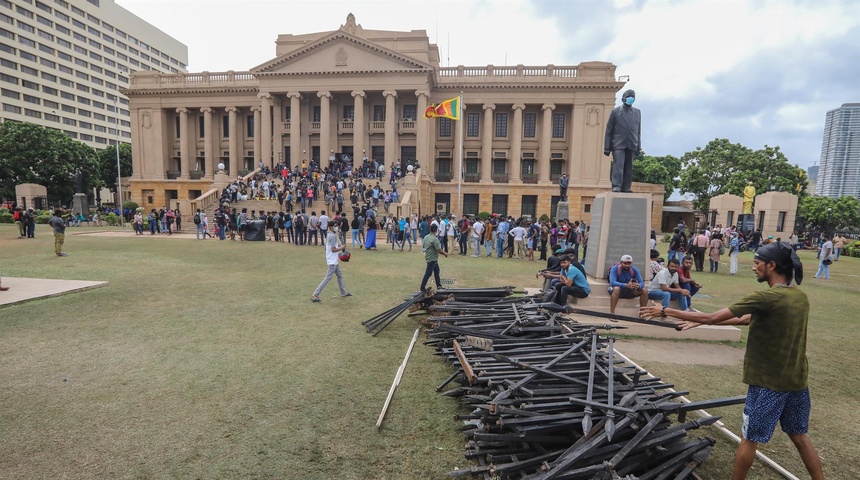 manifestantes palacio presidencial sri lanka