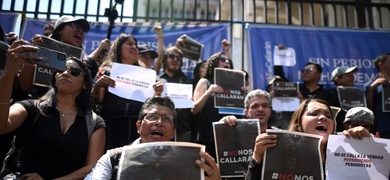 periodistas guatemaltecos protestan