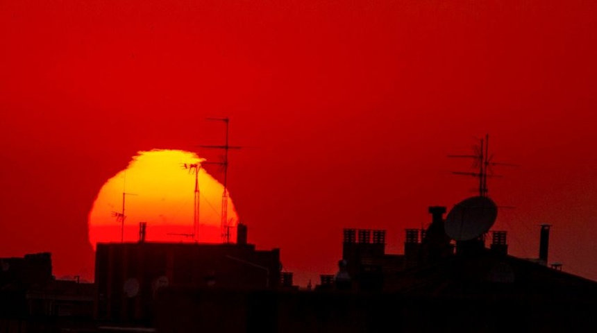 puesta de sol en españa