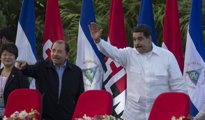 daniel ortega y nicolas maduro en managua