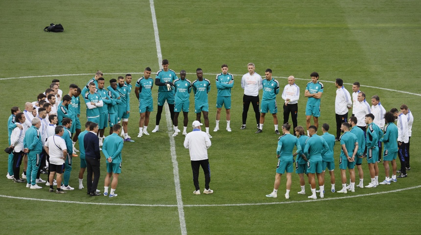 Entrenamiento del Real Madrid.