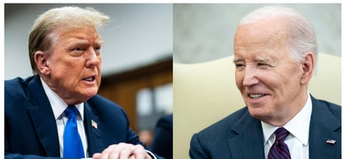 expresidente donald trump junto joe biden