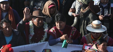 evo morales marcha la paz bolivia