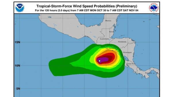 tormenta tropical pilar el salvador honduras nicaragua