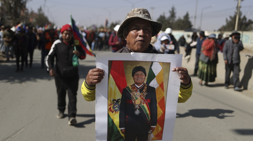 bolivia evo morales marcha simpatizantes