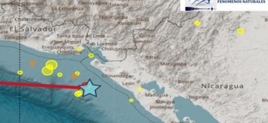 sismo en costas pacifico nicaragua