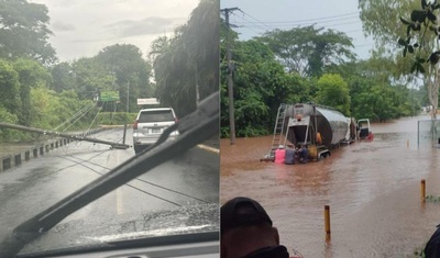 lluvias anegaciones caida tendido eléctrico nicaragua