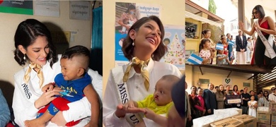 miss universo sheynnis palacios lleva alegria ninos hospitalizados asia