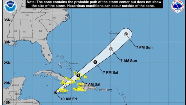 mapa trayectoria depresion tropical 22