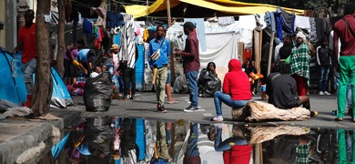 migrantes campamento mexico