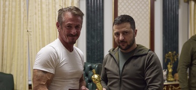 sean penn y volodimir zelenski