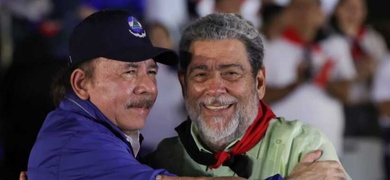 Ralph Gonsalves y Daniel Ortega