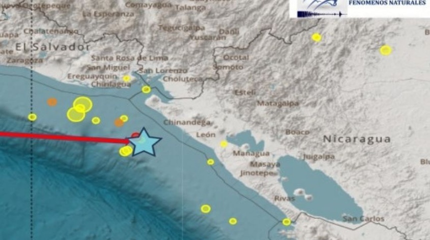 sismo en costas pacifico nicaragua