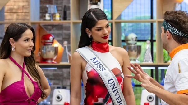 miss universo sheynnis palacios degusta nacatamal en masterchef celebrity colombia