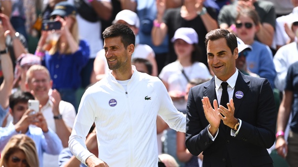 Novak Djokovic y Roger Federer.