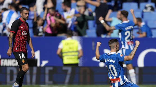 espanyol celebra gol ante mallorca