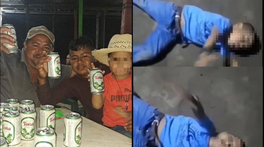 hombre acusado de dar alcohol a su hijo menor de edad.