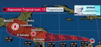 tormenta tropical trece