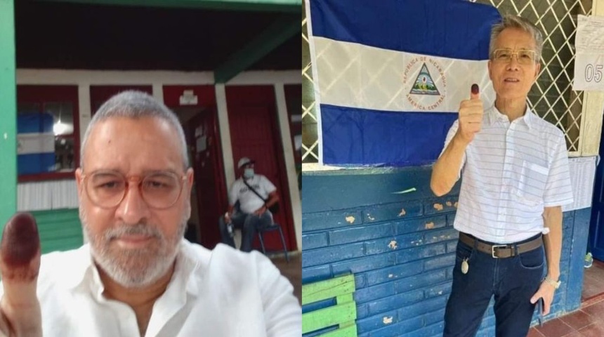 mauricio funes y jaime wu dedo manchado elecciones nicaragua