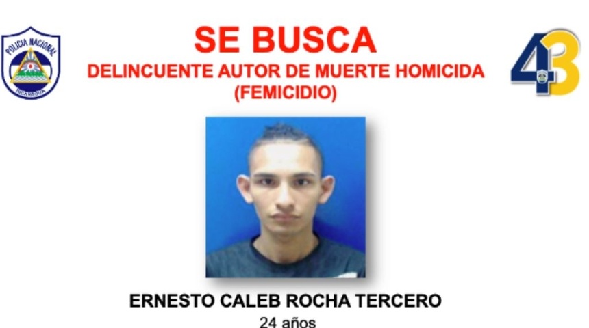 policía busca femicida ernesto rocha managua