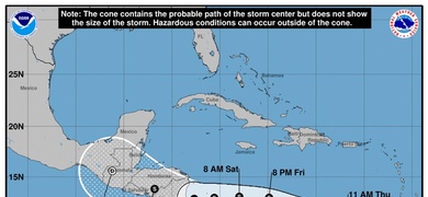 imagen tormenta tropical trece noaa